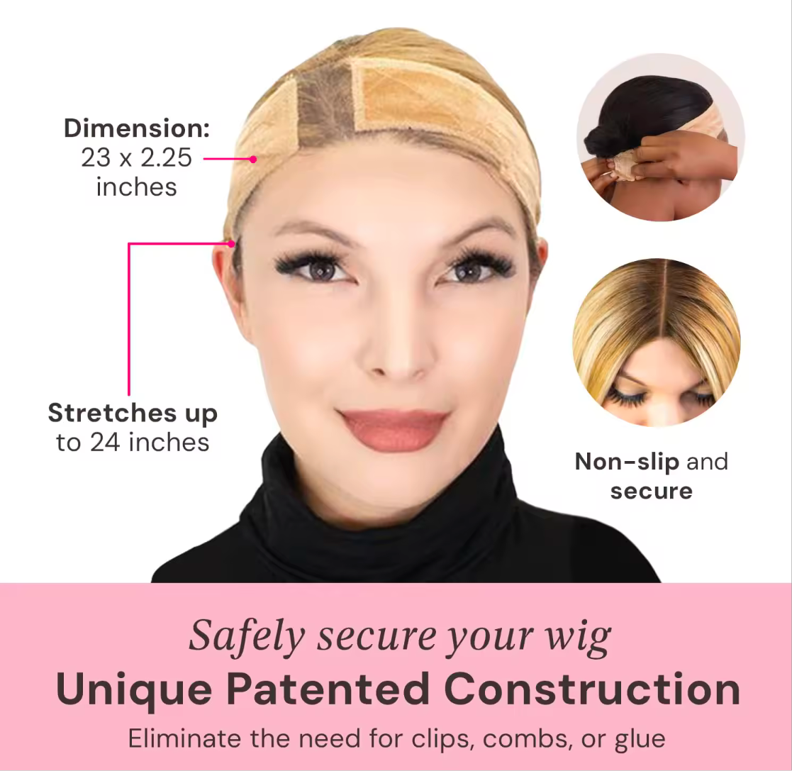 Velvet lace wig grip band