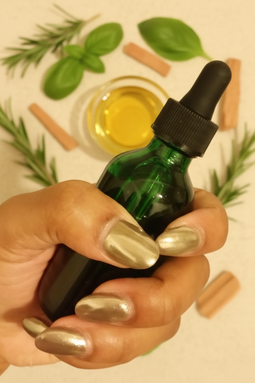 natural hair, loc & braid herbal growth hair oil