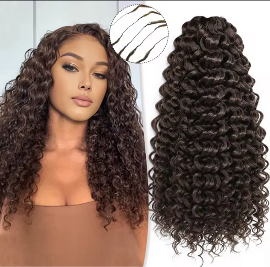 Feather crochet human hair