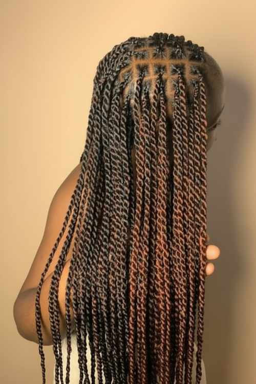 knotless two strand twist