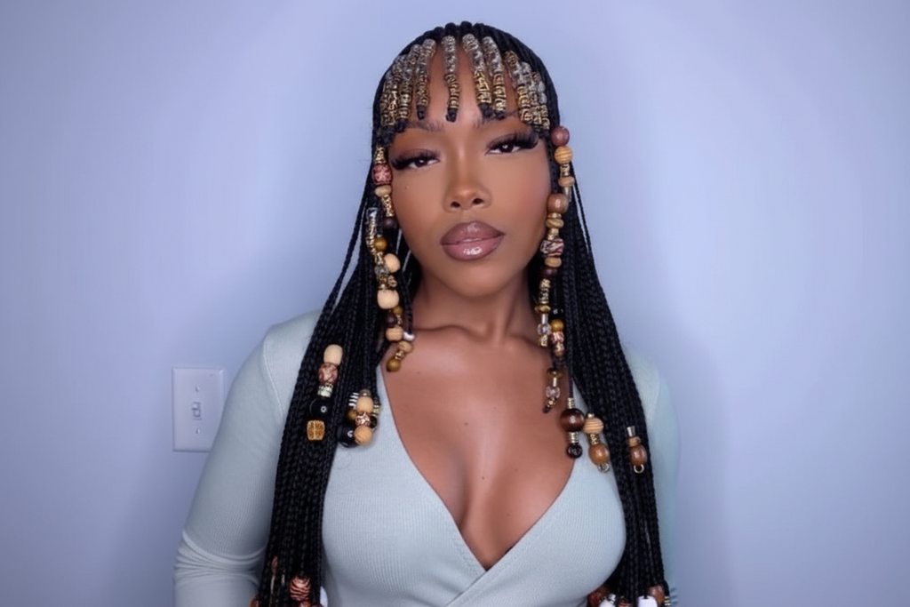 Tribal Braids with Wooden Beads